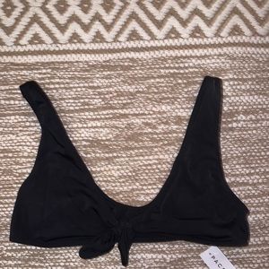 NWT black bikini top!